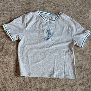 Cotten On Gray Tee with Blue Trim